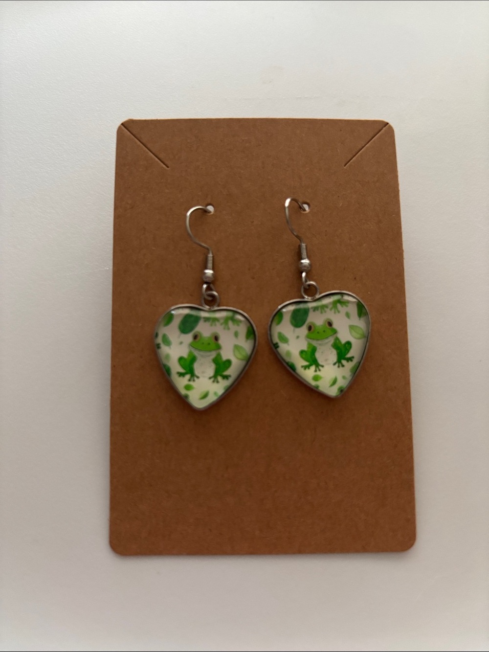 Fashion Jewelry Green Frog Heart Earrings - Women Jewelry